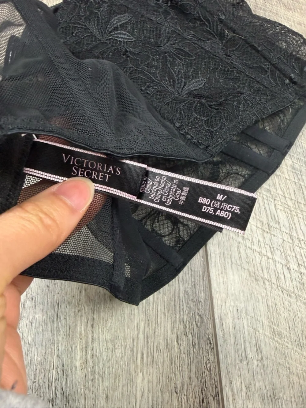 VS‎ Black Lace Bustier Bra Top